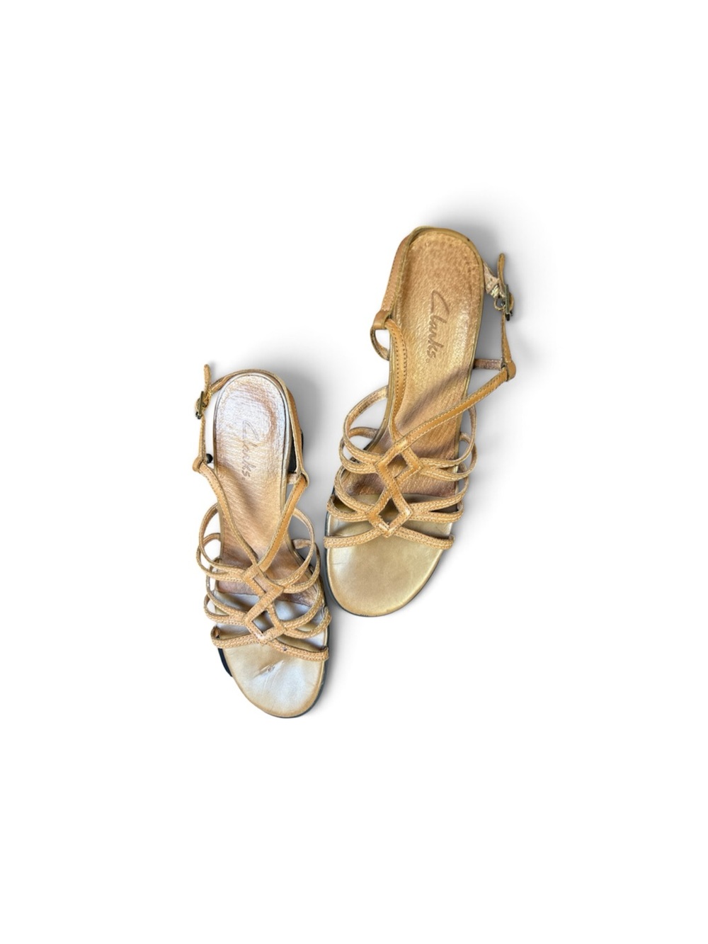 Clarks Gold Strappy Women's Sandals